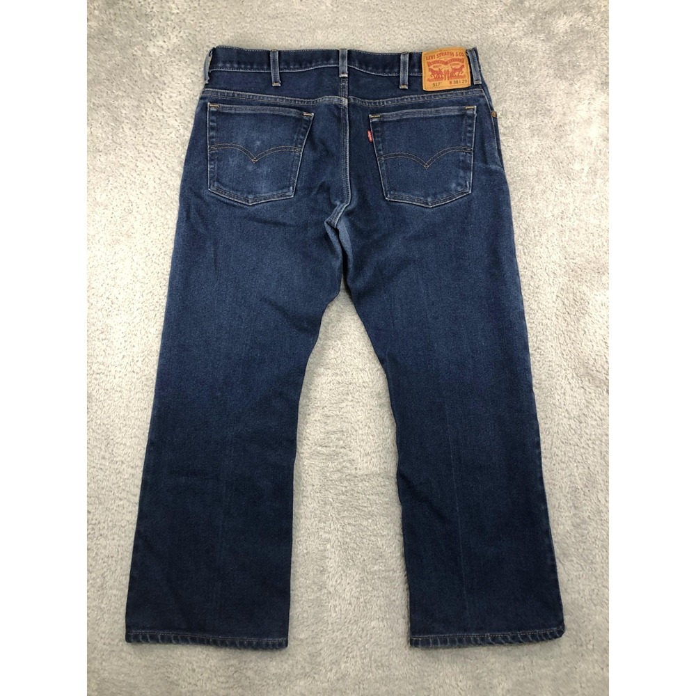 Levi's 517 Jeans Mens 37x28 (Tag 38x29) Blue Bootcut Denim High Rise - Picture 2 of 16